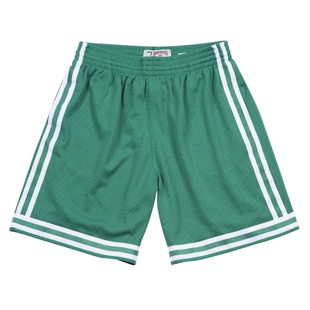 NBA Men's Athletic Shorts in Green and White